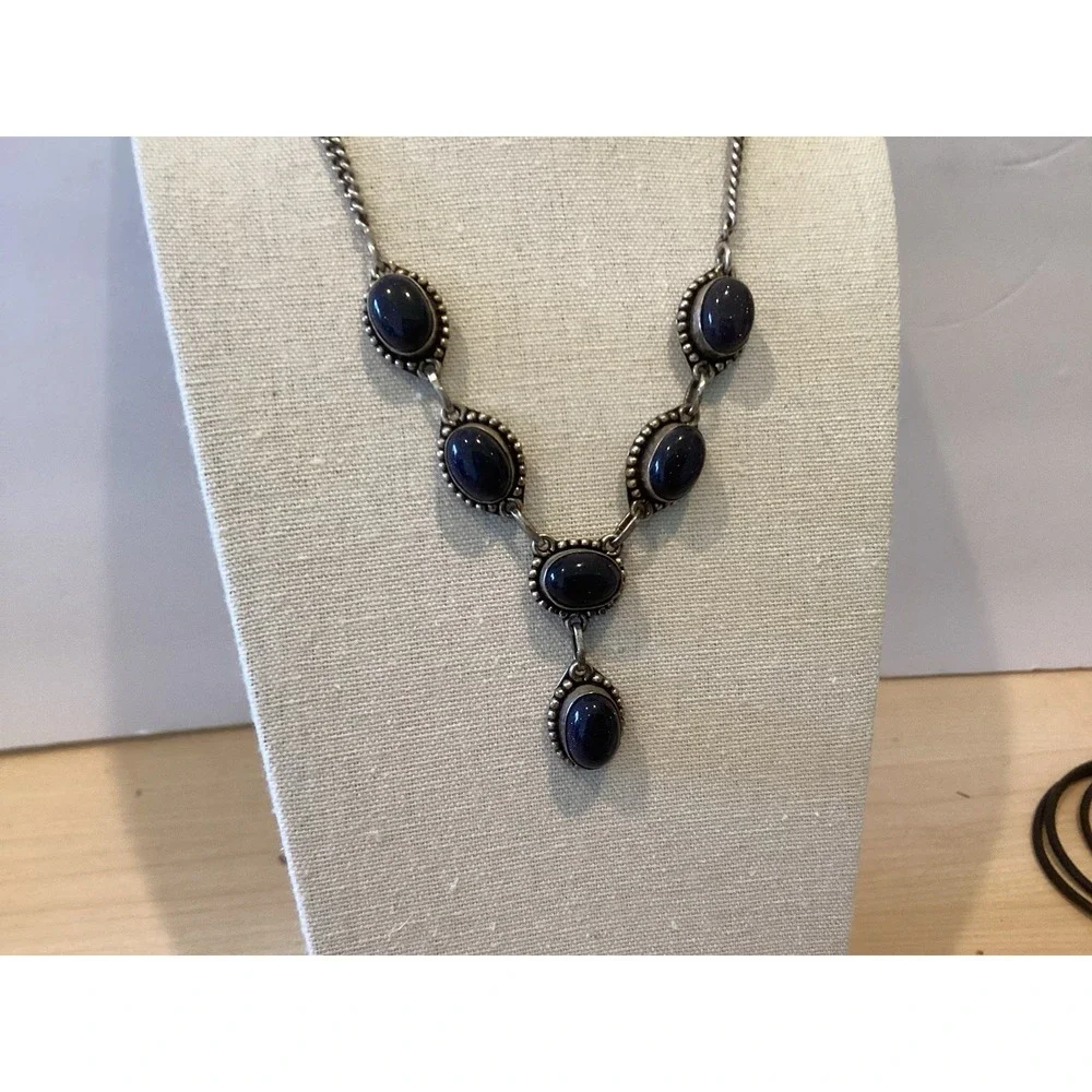 Sterling Silver And‎ Sun Stone Necklace